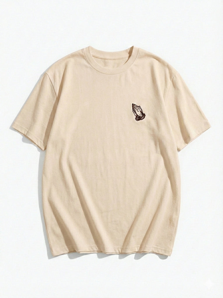 Praying Hands Embroidered Tee