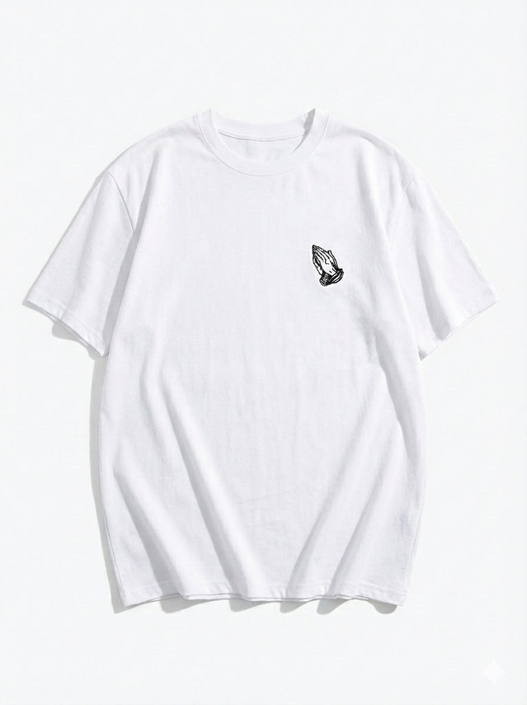 Praying Hands Embroidered Tee