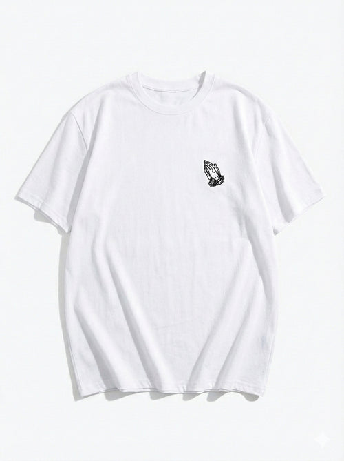 Praying Hands Embroidered Tee